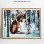 Teemantmaaling Loomade t&auml;is&uuml;mmargune &otilde;lu ja t&uuml;drukute kivist pilt tikandid teemant 20X30