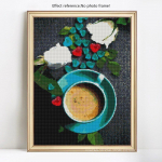 DIY teemanttikandid maastik kohv teemantmaaling teemantmosaiik t&auml;is&uuml;mmargused pildid 20X30