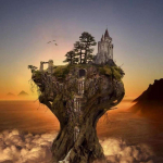 Rhinestones Teemantmaal Tikand 5D Teemant K&auml;sit&ouml;&ouml; Lossi &Uuml;ksindus Kunst Seinakaunistus 30x30CM