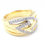 Bague plaqu&eacute; or 'D&eacute;esse' 2 tons 58 kuld
