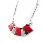 Les Tr&eacute;sors De Lily [H9875] - Collier Cr&eacute;ateur 'Tijuana' rouge punane
