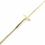 Les Tr&eacute;sors De Lily [N5370] - Bracelet plaqu&eacute; or 'Croix' dor&eacute; kuld