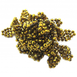 Lily-Crystal [P4417] - Broche artisanale 'Callas' dor&eacute; - 12x6 cm pruun