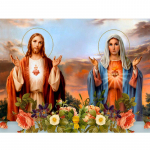 Teemantmosaiik  Religioon  ristpistes kodukaunistus Teemanttikandid K&auml;sit&ouml;&ouml; kristlusmaal 20X30CM