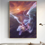 T&auml;is&uuml;mmargune puur 5D DIY Teemantmaal, Tikand Ristpistes 5D Kodukaunistuse kingitus 20X30CM
