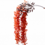 Kunstlik lilla Wisteria lilletaimede seinaripp viinapuust pulmalava kaunistus oranž/punane