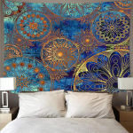 Ps&uuml;hhedeelsed seinavaibad Seinaripp Mandala liivane rannar&auml;tikuga vaip Bohemian tekk Magamisalus Vaibad Kodukaunistused 230x180cm