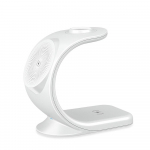 Kolm &uuml;hes QI 15 W kiire juhtmevaba laadijajaam iPhone 13 12 Pro Max juhtmevaba laadimisalus AirPodide jaoks iWatch Magnetic juhtmevaba laadija 15W valge