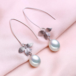 SENIKO naturaalsed mageveep&auml;rlitega k&otilde;rvar&otilde;ngad, geomeetriline disain, mood, kuubiktsirkooniumoksiid, pikad k&otilde;rvar&otilde;ngad naistele, t&uuml;drukutele kingitus valge