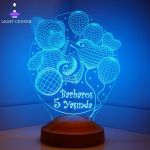 3D kohandatav/ S&uuml;nnip&auml;evateemalised &ouml;&ouml;valgustid Laste esteetiline toakaunistus S&otilde;pruslamp Lauakaunistusega kinkekarp 1 year old