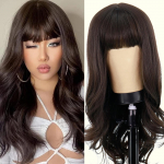 MERISIHAIR pikk must parukas tukkidega, mustad lainelised parukad naistele, naturaalsed lainelised mustad pikad Cosplay parukad igap&auml;evaseks kasutamiseks 66cm