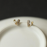 ANENJERY Micro Tsircon Love Heart Pearl MINi k&otilde;rvar&otilde;ngad naistele Kerge luksusliku temperamendiga t&uuml;drukute ehted kuldne