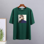 Hirsionsan Elegant iseloomuga tr&uuml;kitud T-s&auml;rk Naiste suvine &scaron;ikk vabaaja s&auml;rgid Puuvillane džemprid riided Suured pulloverid naiste topid M valge