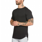 Muscleguys Meeste puuvillane t-s&auml;rk suvine uus j&otilde;usaaliriided Fitness meeste Kulturismi T-s&auml;rgid meeste mood vabaaja l&uuml;hikeste varrukatega T-s&auml;rgid Topid M must