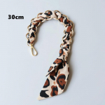 Uus mood kevadsuvi naise k&auml;ekoti tarvikute osade ketid eemaldatavad asendused Leopard-t&auml;pp puuvillane sallirihm naiste kett 30CM leopard