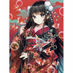 5D DIY Teemantmaalimine Jaapani Kimono T&uuml;druk Teemanttikand T&auml;ielik Mosaiikkomplekt Ristpiste Kodu Dekor K&auml;sit&ouml;&ouml;kingitused Round 20x30cm