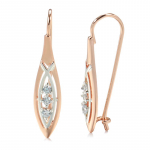 Kinel Rose Gold Color Long Drop k&otilde;rvar&otilde;ngad naistele h&otilde;betatud