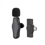 K10 juhtmeta rev&auml;&auml;rimikrofon Clipon Mic Plug & Play TypeC telefonipadjaarvutile koos m&uuml;rasummutusega 2 Mic must