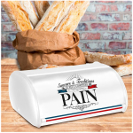 Les Tr&eacute;sors De Lily [A3019] &ndash; valgest metallist leivakarp  Le Petit Comptoir  (maitsed ja traditsioonid) - 36x24x15 cm valge