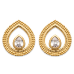 Les Tr&eacute;sors De Lily [R3602] - kullatud k&otilde;rvar&otilde;ngad  Sissi  valgest kullast - 12x11 mm valge