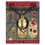 Les Tr&eacute;sors De Lily [R5048] &ndash; Retro  Vana-Egiptuse  kaelakee, must kuld (mardikas) - 20x18mm kuld