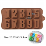 0&ndash;9 numbrit isetegemise pudingivorm 3D puuviljakoogi k&uuml;psetust&ouml;&ouml;riist &scaron;okolaadij&auml;&auml;vaiguvorm kohv