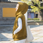 Johnature naiste vintage kapuutsiga vestid mantlid varrukateta soojad paksud s&uuml;gise &uuml;hev&auml;rvilised n&ouml;&ouml;bid naiste vestid mantlid One Size beež