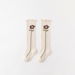 1 paar p&otilde;lvek&otilde;rgused sokid beebit&uuml;drukule armsad vintage stiilis lillelised v&auml;ikelapsed &uuml;le s&auml;&auml;remarja sokid kevad-s&uuml;gis kammitud puuvillased vasts&uuml;ndinu sokid XS