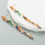 Naiste rippk&otilde;rvar&otilde;ngad Loomingulised pikad k&otilde;rvar&otilde;ngad, isikup&auml;rastatud geomeetrilised vasega kaetud kullaga k&otilde;rvar&otilde;ngad OneSize roheline