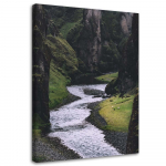 L&otilde;uenditr&uuml;kk Stream Mountain Forest Nature 40x60 roheline