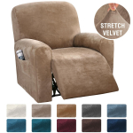 Stretch lamamistooli kate Pehme sametine Lazy Boy tugitoolikatted Elastsed libisemiskindlad k&otilde;ikeh&otilde;lmavad diivanikatted elutuppa 4 PCS