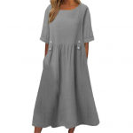 Naiste kleit, vabas vormis igap&auml;evane riietus, pleekimata klassikaline higi neelav naiste t&ouml;&ouml;r&otilde;ivad 2XL