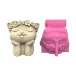 Little Animal betoonist silikoonist potivorm Mahlane lillepott savitsement krohvvormid isetegemine koduaia lillepottide vorm A