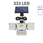 333 LED-i v&auml;lisp&auml;ikesevalgustite liikumisandur V&otilde;imas LED-valgusti kohtvalgusti p&auml;ikesevalguse energia veekindel v&auml;lisaiaseina kaunistamiseks 333led separate black