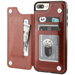 Retro PU nahast &uuml;mbris iPhone XS XR 11 Pro Max Multi kaardihoidja telefoni&uuml;mbriste jaoks iPhone X 6 6s 7 8 Plus XS 5S kaanega Capinhas for iPhone 12 Mini pruun