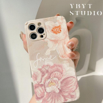 Leather Art Flower Silikoonist telefoni&uuml;mbris Iphone X Xr Xs Max 7 8 Plus Se 2020 12 11 13 Pro Max Mini Ins Cover P&otilde;rutuskindel Capa For iphone 12mini