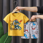 Laste puhtast puuvillast l&uuml;hikeste varrukatega komplekt suvine lasteriiete komplekt 130