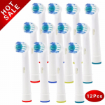 12 &times; Oral-B elektrilise hambaharja asendusharjapead Fit Advance Power/Pro Health/Triumph/3D Excel/Vitality Precision 12pcs