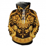 Meeste Pusad Pusad 3D Prinditud Naljakas Hip Hop Kapuutsiga vabaaja t&auml;navar&otilde;ivad Kuldkautsiga XXXXXL