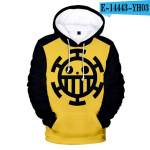 Moekas trendikas kapuutsiga ONE PIECE 3D kapuutsiga meeste kampsun, naiste top 3D printimine ONE PIECE laste vabaaja pullover M