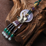 Vintage ripats kaelakeed naise kampsun pikk kaelakee k&ouml;is kett Etnilisest kivist kaelakee moeehted