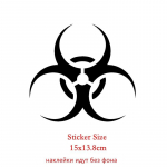 Tri Mishki LBH511 15*13,8 cm bioloogilise ohu s&uuml;mboliga autokleebis Kollane/h&otilde;be/must/punane Vin&uuml;&uuml;lkleebised Mootorrattatarvikute kleebised