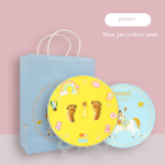 DIY Baby Handprint Footprint Kit Baby Handprint Muda ja Jalaprint Beebi suveniirid Beebi k&auml;te jalaj&auml;ljed Sada p&auml;eva boyblue white