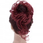 S&uuml;nteetilised juuksekumpli pikendused sassis lokkis elastsed juuksekarvad juuksel&otilde;iked s&uuml;nteetilised elegantsed lokkis Chignon juuksed naistele