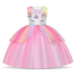 Suvine kleit T&uuml;drukutele Lastele S&uuml;nnip&auml;evapeokleit &Uuml;kssarvik Printsess Kleidid Lillet&uuml;drukute Pulmakleit Lastele Vestidos 3-12a 150cm