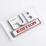 Autokleebis 3D metallist FJB EDITION Embleemim&auml;rgi kleebised Autode kujundamine must/h&otilde;be