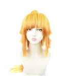 Kollane deemonitapja Kimetsu no Yaiba Agatsuma Zenitsu naiste hobusesaba pikk parukas Cosplay kost&uuml;&uuml;m, kuumakindlad s&uuml;nteetilised juukseparukad Long kollane