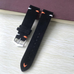 20 mm 22 mm Personality Mate ehtsast nahast topelt&otilde;mblustega kellarihm Tudori U-paadi jaoks Hamilton Seiko k&auml;ev&otilde;ru 22mm must