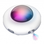 Interaktiivne auto kassim&auml;nguasi Smart Teaser UFO Lemmikloomade plaadim&auml;ngija P&uuml;&uuml;dmine Treeningm&auml;nguasjad USB-laadimine Kassim&auml;nguasi Vahetatav sulg valge