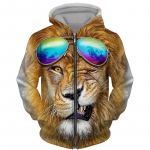 Kevads&uuml;gis Meeste T&otilde;mblukuga kapuutsiga dressipluusid 3D Animal Lion Beast Printing Kapuutsiga Pullover Mood Jakk vabaaja spordir&otilde;ivad 5XL